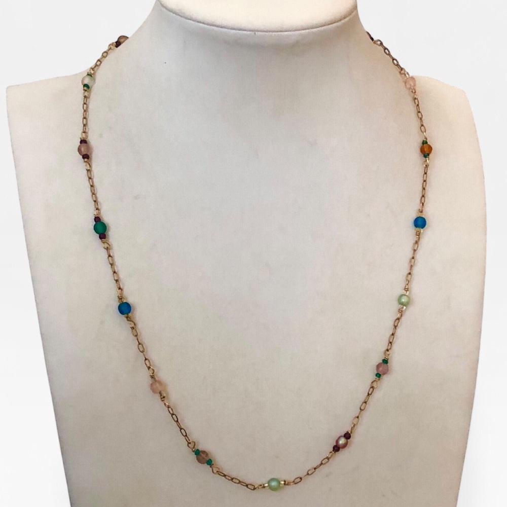 Holly Yashi Artisan Multicolored Bead Chain Necklace